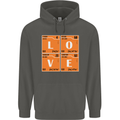 Love Periodic Table Chemistry Geek Funny Childrens Kids Hoodie Storm Grey