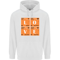 Love Periodic Table Chemistry Geek Funny Childrens Kids Hoodie White