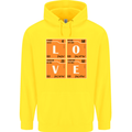 Love Periodic Table Chemistry Geek Funny Childrens Kids Hoodie Yellow