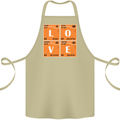 Love Periodic Table Chemistry Geek Funny Cotton Apron 100% Organic Khaki