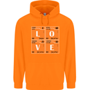 Love Periodic Table Chemistry Geek Funny Mens 80% Cotton Hoodie Orange