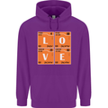 Love Periodic Table Chemistry Geek Funny Mens 80% Cotton Hoodie Purple