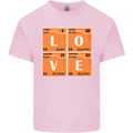 Love Periodic Table Chemistry Geek Funny Mens Cotton T-Shirt Tee Top Light Pink