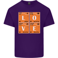 Love Periodic Table Chemistry Geek Funny Mens Cotton T-Shirt Tee Top Purple
