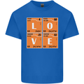 Love Periodic Table Chemistry Geek Funny Mens Cotton T-Shirt Tee Top Royal Blue