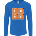 Love Periodic Table Chemistry Geek Funny Mens Long Sleeve T-Shirt Royal Blue