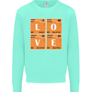 Love Periodic Table Chemistry Geek Funny Mens Sweatshirt Jumper Peppermint