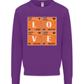 Love Periodic Table Chemistry Geek Funny Mens Sweatshirt Jumper Purple