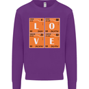Love Periodic Table Chemistry Geek Funny Mens Sweatshirt Jumper Purple