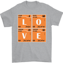 Love Periodic Table Chemistry Geek Funny Mens T-Shirt Cotton Gildan Sports Grey