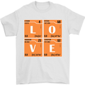 Love Periodic Table Chemistry Geek Funny Mens T-Shirt Cotton Gildan White
