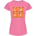 Love Periodic Table Chemistry Geek Funny Womens Petite Cut T-Shirt Azalea
