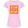 Love Periodic Table Chemistry Geek Funny Womens Petite Cut T-Shirt Light Pink