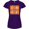 Love Periodic Table Chemistry Geek Funny Womens Petite Cut T-Shirt Purple