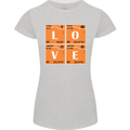 Love Periodic Table Chemistry Geek Funny Womens Petite Cut T-Shirt Sports Grey