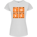 Love Periodic Table Chemistry Geek Funny Womens Petite Cut T-Shirt White