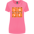 Love Periodic Table Chemistry Geek Funny Womens Wider Cut T-Shirt Azalea