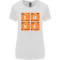 Love Periodic Table Chemistry Geek Funny Womens Wider Cut T-Shirt White