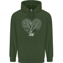 Love Tree Heart Aborist Ecology Environment Childrens Kids Hoodie Forest Green