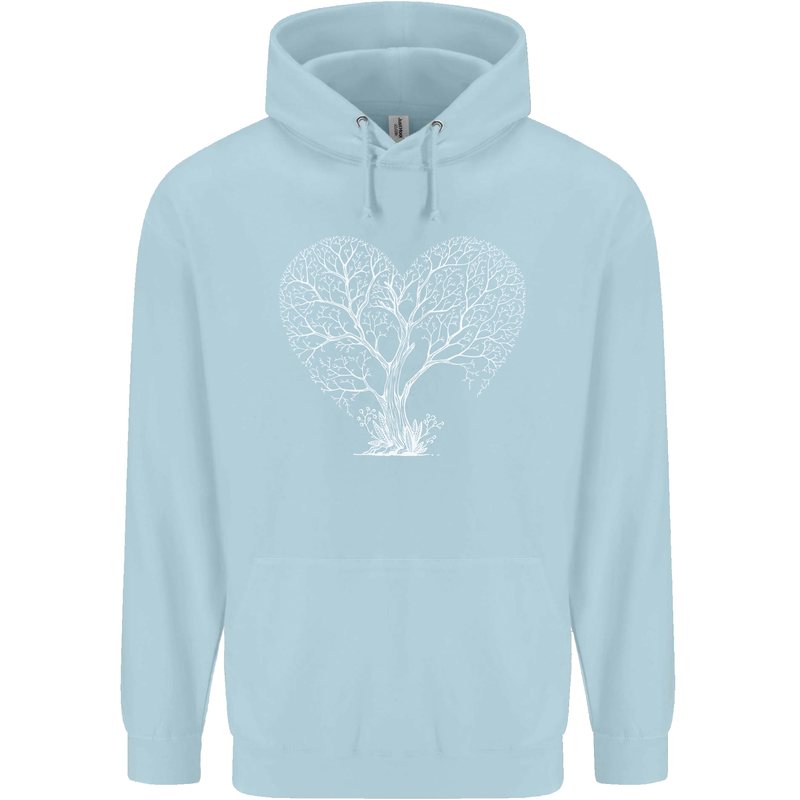Love Tree Heart Aborist Ecology Environment Childrens Kids Hoodie Light Blue