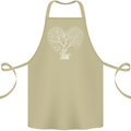 Love Tree Heart Aborist Ecology Environment Cotton Apron 100% Organic Khaki