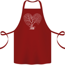 Love Tree Heart Aborist Ecology Environment Cotton Apron 100% Organic Maroon