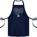 Love Tree Heart Aborist Ecology Environment Cotton Apron 100% Organic Navy Blue