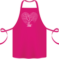 Love Tree Heart Aborist Ecology Environment Cotton Apron 100% Organic Pink