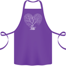 Love Tree Heart Aborist Ecology Environment Cotton Apron 100% Organic Purple