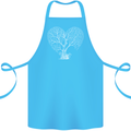 Love Tree Heart Aborist Ecology Environment Cotton Apron 100% Organic Turquoise