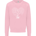 Love Tree Heart Aborist Ecology Environment Kids Sweatshirt Jumper Light Pink