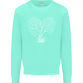 Love Tree Heart Aborist Ecology Environment Kids Sweatshirt Jumper Peppermint