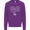 Love Tree Heart Aborist Ecology Environment Kids Sweatshirt Jumper Purple