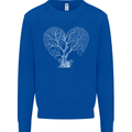 Love Tree Heart Aborist Ecology Environment Kids Sweatshirt Jumper Royal Blue