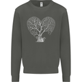 Love Tree Heart Aborist Ecology Environment Kids Sweatshirt Jumper Storm Grey