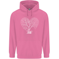 Love Tree Heart Aborist Ecology Environment Mens 80% Cotton Hoodie Azelea