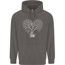 Love Tree Heart Aborist Ecology Environment Mens 80% Cotton Hoodie Charcoal