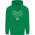 Love Tree Heart Aborist Ecology Environment Mens 80% Cotton Hoodie Irish Green