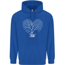 Love Tree Heart Aborist Ecology Environment Mens 80% Cotton Hoodie Royal Blue