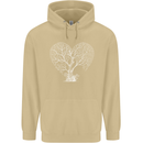 Love Tree Heart Aborist Ecology Environment Mens 80% Cotton Hoodie Sand