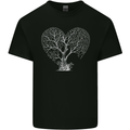 Love Tree Heart Aborist Ecology Environment Mens Cotton T-Shirt Tee Top Black