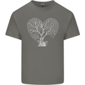 Love Tree Heart Aborist Ecology Environment Mens Cotton T-Shirt Tee Top Charcoal