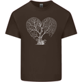 Love Tree Heart Aborist Ecology Environment Mens Cotton T-Shirt Tee Top Dark Chocolate