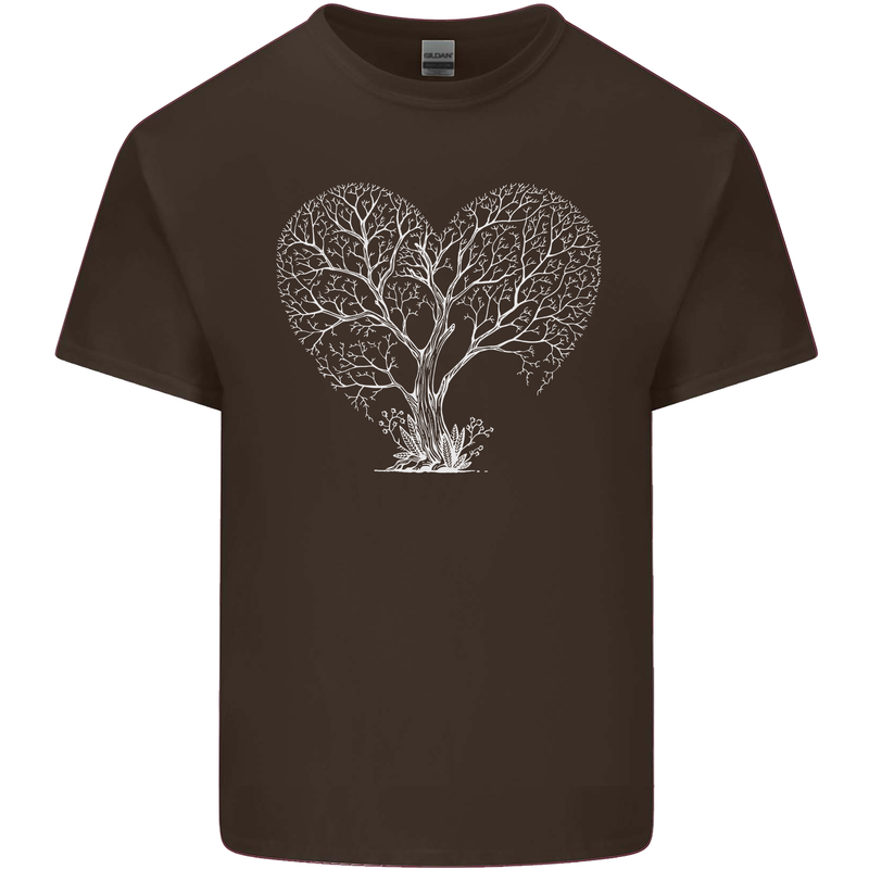 Love Tree Heart Aborist Ecology Environment Mens Cotton T-Shirt Tee Top Dark Chocolate