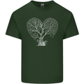 Love Tree Heart Aborist Ecology Environment Mens Cotton T-Shirt Tee Top Forest Green