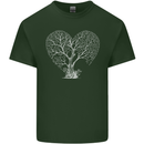 Love Tree Heart Aborist Ecology Environment Mens Cotton T-Shirt Tee Top Forest Green