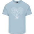 Love Tree Heart Aborist Ecology Environment Mens Cotton T-Shirt Tee Top Light Blue