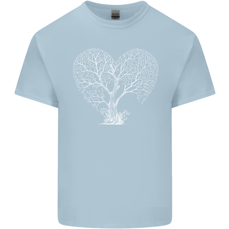 Love Tree Heart Aborist Ecology Environment Mens Cotton T-Shirt Tee Top Light Blue