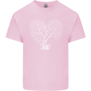 Love Tree Heart Aborist Ecology Environment Mens Cotton T-Shirt Tee Top Light Pink