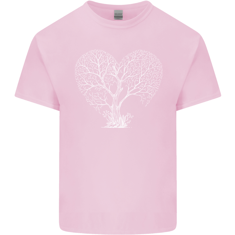 Love Tree Heart Aborist Ecology Environment Mens Cotton T-Shirt Tee Top Light Pink